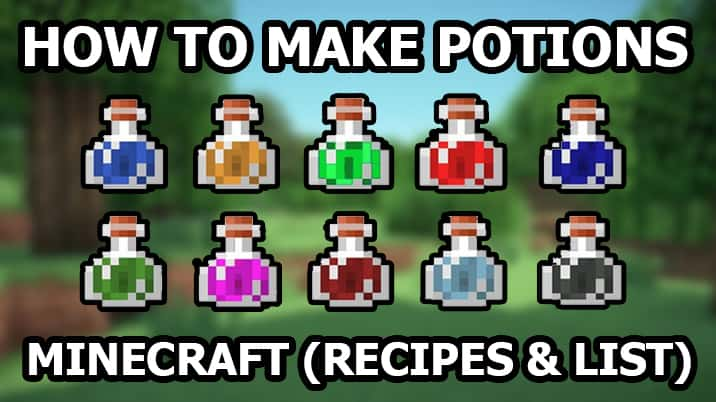 Minecraft Potions Chart | Recipes, Ingredients and Effects